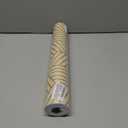 CiCiwind Gold Geometric Wallpaper Peel and Stick Wallpaper Beige and Gold Removable Wall Paper Striped Hexagon Contact Paper Self Adhesive Waterproof Vinyl for Bedroom Bathroom Wall 15.7"x393"