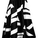 Afibi Women Chiffon Mopping Floor Length Big Hem Solid Beach High Waist Maxi Skirt (3X-Large, Black 3)