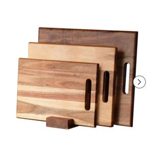 YSTKC Acacia Wood Cutting Board Set of 3 for Kitchen, Thick Chopping Board, Large Wooden Cutting Board Set with Deep Juice Groove Butcher Block, Wooden Trays for Meat, Fruit and Cheese