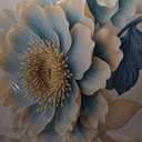 QSQ Canvas Art Wall Decor Prints Painting Blue White Flowers Wall Art For Living Room Print Picture Modern Painting Picture For Bedroom Office Home Aesthetic Wall Decor Artwork 24" X 48"