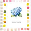 Flowers Watercolor Workbook Beginner Friendly Sketched Illustrations, Lay Flat Spiral Pages Watercolor Paper