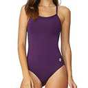 BALEAF Women's Athletic Training Adjustable Strap One Piece Swimsuit Swimwear Bathing Suit Purple 32