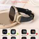 Minyee Leather Bands Compatible with Fitbit Versa 4/Versa 3/Fitbit Sense 2/Sense Band Women, Slim Thin Dressy Designer Premium Leather Strap with C-Shape Metal Buckle for Versa 3 4 Sense 2 Smartwatch