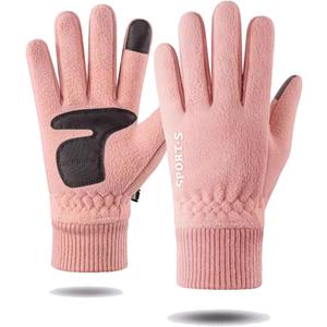 FGSS Winter Warm Gloves for Women - Soft Polar Fleece Mittens Elastic Cuff Fashionable Touchscreen Cycling Gloves Cold Weather
