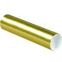 BOX USA Gold Mailing Tubes with Caps, 3 Inch x 12 Inch, Pack of 24, for Shipping, Storing, Mailing, and Protecting Documents, Blueprints and Posters