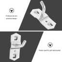 PRETYZOOM 10 Pcs Metal Pegboard Hooks 2.36In Wall Storage Hooks for Pegboard Tool Holders Organizer Garage Workshop Office Display