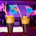 Drink Umbrellas Cocktail Picks, 152 Pcs Hawaiian Cocktail Umbrellas, Umbrella Cocktails Picks for Tiki Bars, Fruit Plate and Birthday Party, Assorted Colors, 3 Styles