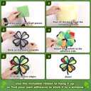 Renbuzhu 40PCS St. Patricks Day Crafts Bulk: Paper Shamrock Suncatchers, Saint Patrick's DIY Kits, Window Stained Glass Effect Art Supplies