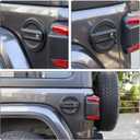 For Jeep JL Gas Cap Cover Locking Fuel Door Cover for 2018-2025 2026 Jeep Wrangler JL Sport Rubicon Sahara Willys & Unlimited 2-Door 4-Door
