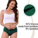 R RUXIA Women's Hipster Panties Viscose Bamboo Soft Stretch Underwear 4 Pack (Green,Blue,Red,Black XL)