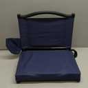HABUTWAY Stadium Seats with Back Support and Thick Cushion Bleacher Seats with Backs and Cushion Wide, Stadium Chairs Include Shoulder Strap and Pocket, Perfect for Sports Events (1 PC, Navy Blue)