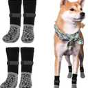 Premium Non-Slip Dog Socks for Hardwood Floors - Extra-Thick Grip That Works Even When Twisted - Prevents Licking, Slipping, and Great for Dog Paw Protection - (Medium)