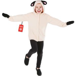 fun shack Sheep Costume for Kids, Lamb Costume for Kids, Girls Nativity Costumes, Girls Christmas Costumes (X-Large, White)