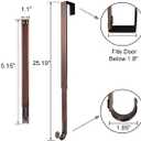 Wreath Door Hanger,Easter Decorations Wreath Hangers for Front Door, Adjustable Over the Door Hooks for Hanging Welcome Sign Length from 15 to 25 Inches,Metal Front Door Porch Apartment Decor (Bronze)