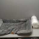 Orthopedic Dog Bed with Sides - Dog Sofa Beds for Medium Dogs, Supportive Foam Pet Couch Bed with Washable Removable Cover, Waterproof Lining and Non-Slip Bottom, Grey - M (28.0"L x 23.0"W x 6.5"Th)