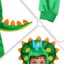 ROC PARTY Kids Animal Costume Dress Up - Unisex Dress-Up Outfit for Halloween, Cosplay & Parties for Boys & Girls 4-12 Years (Large ( 8-10 Years ), Green Triceratop)