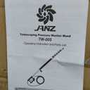 JANZ 25 FT Pressure Washer Telescoping Wand with Power Washer Extension Wands, Brush Head, Gutter Cleaner, 7 Spray Nozzle Tips, 2 Hose Adapters and Support Belt