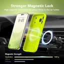 Magnetic for iPhone 17 Pro Max Case, Compatible with MagSafe, [Full Camera Protection][Screen Protector] Silicone Shockproof Protective Phone Case for iPhone 17 Pro Max, Fluorescent Green