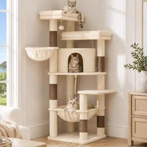 Hey-brother Cat Tree Tower for Indoor Corner with Spacious Condo, MPJ062MJ
