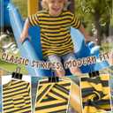 Boys Oversized Striped T-Shirt with Chest Pocket Short Sleeve Crew Neck Casual Summer Tee for Boys 5-14 (Yellow)