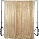 ShinyBeauty PHOTOBOOTH Backdrop - 4FTx7FT - Light Gold Sequin Fabric, Wedding & Rust Backdrop, Photography Curtains