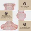 Glass Candlestick Holder Taper and Candle Holder Desktop Decoration for Wedding Dinning Party-3 pcs