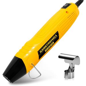 haisstronica Mini Heat Gun 350W, 2 Temp Settings 482F/752F (250C/400C), Hot Air Tool with Metal Stand & Nozzle Guard, 110V Corded Heat Shrink Gun for Shrink Tubing, Crafts, Embossing, Vinyl Wrap