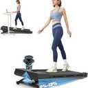 PACEROCKER Walking Pad Treadmill with 12% 9-Level Auto Incline, 450 lbs Capacity Bluetooth Speaker Under Desk Treadmills for Home Hiking, 5 MPH (Black)