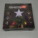 Christmas Tree Topper Lighted with 6 Projected Patterns, Christmas Star Tree Topper Built-in LED Rotating Lights, 3D Glitter Projector for Party Holiday Xmas Decorations Gifts (Silver)