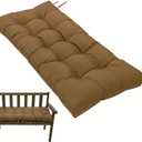 Waterproof Indoor/Outdoor Bench Cushion, Swing Cushion, Thicken Patio Bench Rocking Seat Pad for Lounger Garden Patio Lounger Bench,Wicker Loveseat Settee (Coffee)