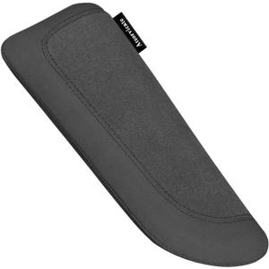 Italian Alcantara Style Fur Car Elbow Rest Pad - Universal Armrest & Knee Cushion - Thigh Support Comfort Pillow (Black Line Right)