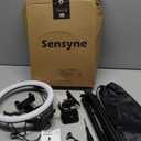 Sensyne 10'' Ring Light with 50'' Extendable Tripod Stand, LED Circle Lights with Phone Holder for Live Stream/Makeup/YouTube Video/TikTok, Compatible with All Phones (Nature)