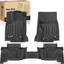 YHTAUTO Floor Mats Compatible with Lexus GX550 2024-2026 (with Cool Box, Not for 7seat) & Toyota Land Cruiser Prado 250, TPE Floor Liners All-Weather Protection Custom Fit, 1st & 2nd Row, Set of 3