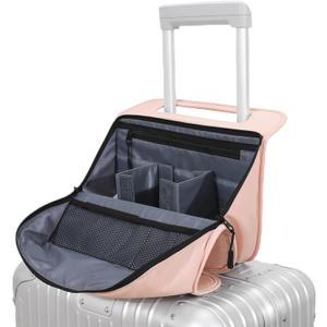 Vomgomfom 13-Inch Splash-Resistant Travel Airport Handbag & Luggage Organizer with Convenient Viewing Feature for Tablets & Phones,Pink