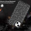 LETO for iPhone 15 Wallet Case - Flip Folio Leather Kickstand - Fashionable Designs - Credit Card Holder - Protective Phone Cover for Women and Girls - 6.1" - Stars