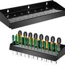 Lemecima Screwdriver Holder, Wall Mount Storage Rack Organizer for Workshop, Shed, Garage, Home, Stores up to 32 Screwdrivers or Small Tools