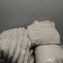 Bedsure Gentlesoft 2-in-1 Queen Comforter Set and Detachable Fluffy Blanket, Beige Bedding Set for All Season Use, SnapTech Design for Space Saving (Includes 2 Pillow Shams, 2 Pillowcases)