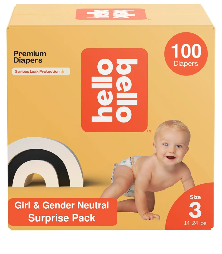 Hello Bello Premium Diapers, Size 3 (14-24 lbs) Surprise Pack for Girls - 100 Count, Hypoallergenic with Soft, Cloth-Like Feel - Assorted Girl & Gender Neutral Patterns Hello Bello Premium Diapers, Size 3 (14-24 lbs) Surprise Pack for Girls - 100 Count, Hypoallergenic with Soft, Cloth-Like Feel - Assorted Girl & Gender Neutral Patterns
