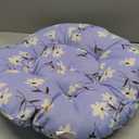 vctops Bohemian Soft Round Chair Pad Garden Patio Home Kitchen Office Seat Cushion Flower Blue Diameter 20"