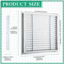 Gisafai 2 Pcs 26" x 26" Gable Vent Aluminum Alloy Wall Vents Shed Attic Vent with Screen Return Air Grill with Screws, for Ventilation Exterior Doors Wall House (White)