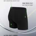 youlehe Men's Underwear Soft Bamboo Viscose Boxer Briefs Stretch Trunks Pack (Black, XXL)