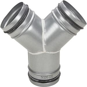 A-KARCK 4 inch Duct Splitter for Dryer Vent Hose, Y Shape Duct Connector for Exhaust Fan Hose, Precision Welded Galvanized Steel Prevent Air Leakage
