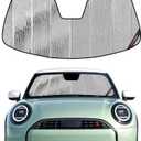 Pigenius Windshield Sunshade for Mini Cooper 2014-2024 (F55 F56) Hardtop, Reversible Silver/Black
