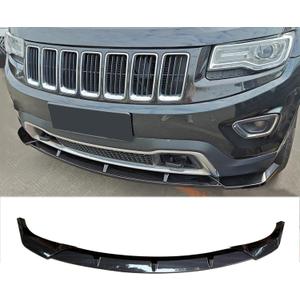 3 Pcs Front Bumpe Lip for Jeep Grand Cherokee Base Model 2014-2021 Front Splitter with Altitude/Laredo/Limited/Overland/Traihawk (Carbon Fiber Paint)