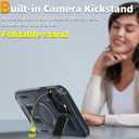 for iPhone 14 Plus Case Magnetic,for iPhone 15 Plus Case Compatible with MagSafe Support Wireless Charger,with Camera Cover Kickstand+with 2 Screen Protectors,Heavy Duty Protection Phone Blue