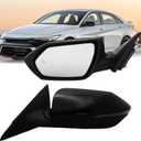 Left Driver Side Mirror Compatible With 2021 2022 2023 2024 2025 Hyundai Elantra With Heated Power Glass Turn Signals Blind Spot Manual Folding 8Pins Black