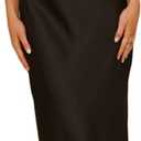 Women's Sexy Sleeveless V Neck Asymmetrical Bodycon Cocktail Party Dress Black Size M