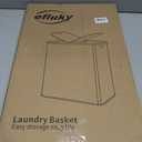 efluky Laundry Hamper with Lid, Double Laundry Basket with 2 Removable Bags, 2 Section Laundry Bin with Bamboo Handles for Bathroom, Bedroom & Laundry Room, 140L (36.9 Gallon) Oat, Dual