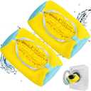 Laundry shoe bag - Shoe Washing Machine Bag - Laundry Shoe Bag for Washer and Dryer for All Shoe Types and Sizes - Yellow - Set of 2