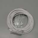 Cat5e Ethernet Cable 50 FT, Long Cat 5e Internet Cable, White Snagless Patch Cord, UV Resistant, Flexible, Network, LAN, PoE, Standard RJ45 Connector for PC, Server, Router, Modem, PS5 - with 15 Ties